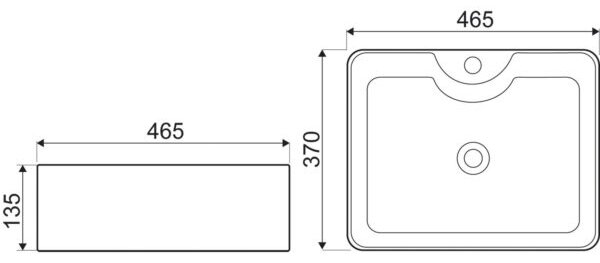 Novoterm Keramické umyvadlo na desku NV-KR-51
