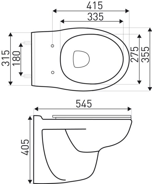 Novoterm Závěsné WC NV-Doris se SoftClose sedátkem