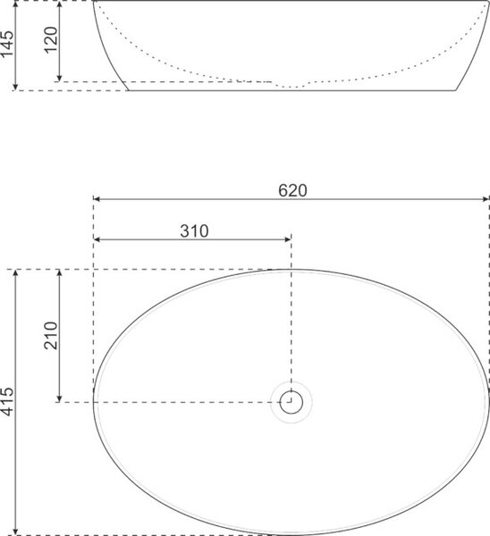 Novoterm Keramické umyvadlo na desku NV-KR-902