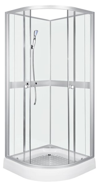 Novoterm Sprchový box čtvrtkruhový NV-Cessla 80 W, 80x80 bílý