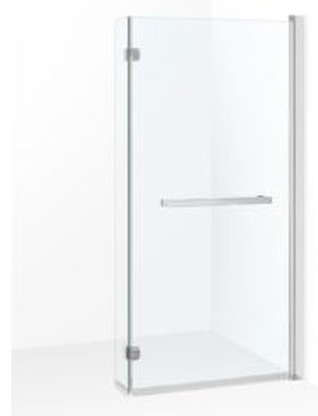 Novoterm Dvoudílná vanová zástěna NV-Cristal 21 82x150, chrom/transparent