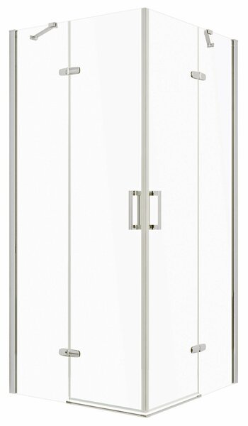 Novoterm Čtvercový sprchový kout NV-Flow 90x90 chrom/transparent - bez vaničky