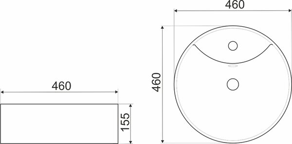 Novoterm Keramické umyvadlo na desku NV-KR-138 mramor