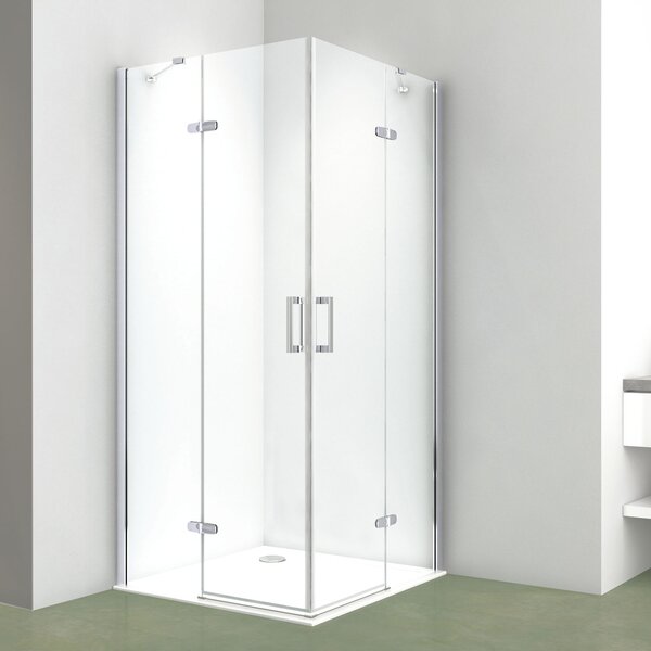 Novoterm Čtvercový sprchový kout NV-Flow 90x90 chrom/transparent - bez vaničky