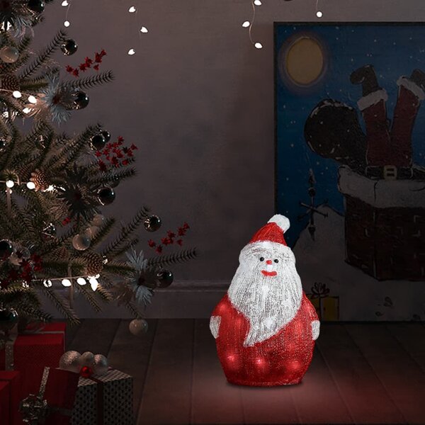 Vánoční akrylový Santa s LED vnitřní i venkovní 28 cm