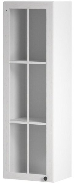 PROVENCE k | horní skříňka W40S-L prosklená s policemi | 40 cm | LEVÁ | bílá/borovice andersen