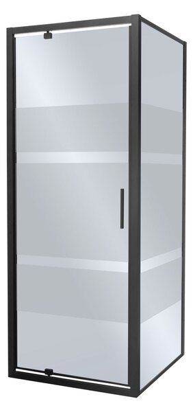 Novoterm Čtvercový sprchový kout NV-Tomar 80x80 černá/grafit - bez vaničky