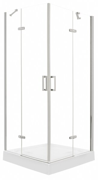 Novoterm Čtvercový sprchový kout NV-Flow 90x90 chrom/transparent + vanička