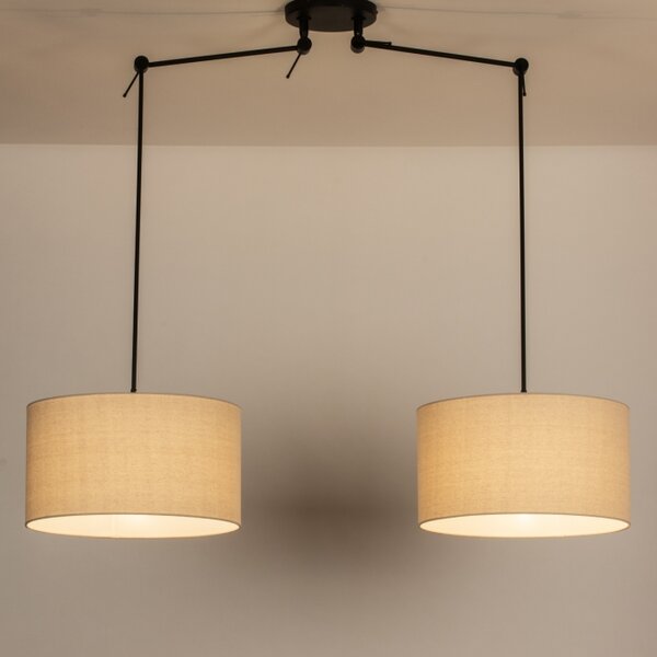 Závěsné svítidlo nad jídelní stůl Snap Light Crema Duo and Black (LMD)