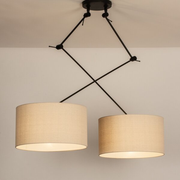 Závěsné svítidlo nad jídelní stůl Snap Light Crema Duo and Black (LMD)