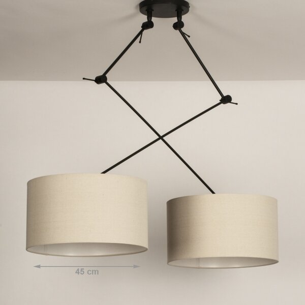Závěsné svítidlo nad jídelní stůl Snap Light Crema Duo and Black (LMD)