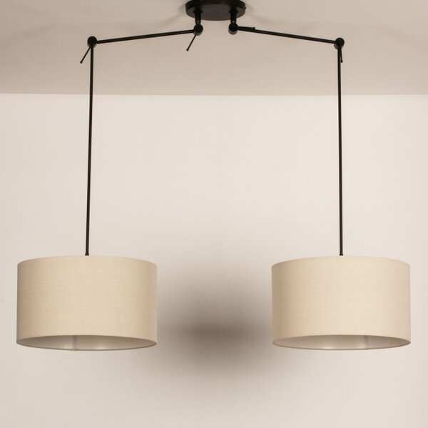Závěsné svítidlo nad jídelní stůl Snap Light Crema Duo and Black (LMD)