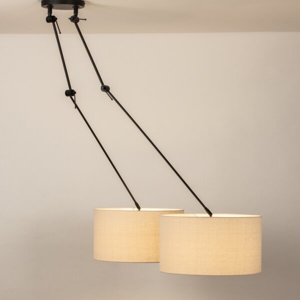 Závěsné svítidlo nad jídelní stůl Snap Light Crema Duo and Black (LMD)