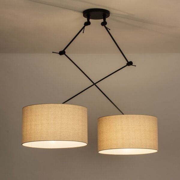 Závěsné svítidlo nad jídelní stůl Snap Light Crema Duo and Black (LMD)