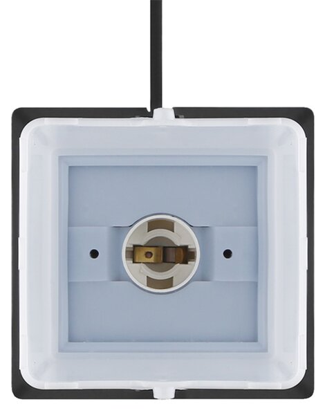 Solight zahradní sloupek IP44 s LED osvětlením, plast, 2 zásuvky, hranol, černý PG05