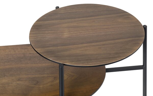 KONFERENČNÍ STOLEK, černá, tmavý dub, kov, kompozitní dřevo, 118/45/48 cm MID.YOU - Konferenční stolky, Online Only