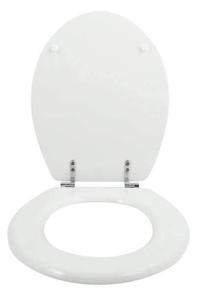 MSV WC prkénko, bílé, MDF, pozinkované panty