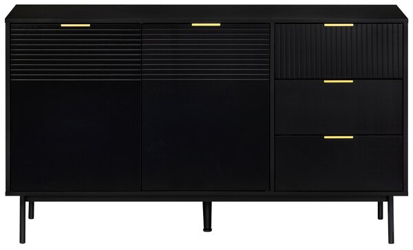 ŠIROKÁ KOMODA, černá, 140/80/40 cm Livetastic - Online Only komody, Online Only