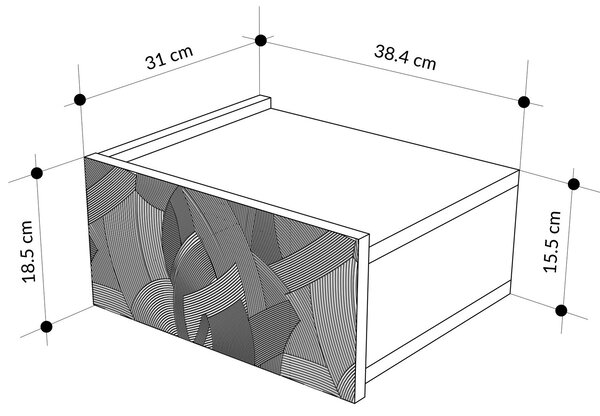 ASIR Noční stolek ONDA LED béžová, travertin