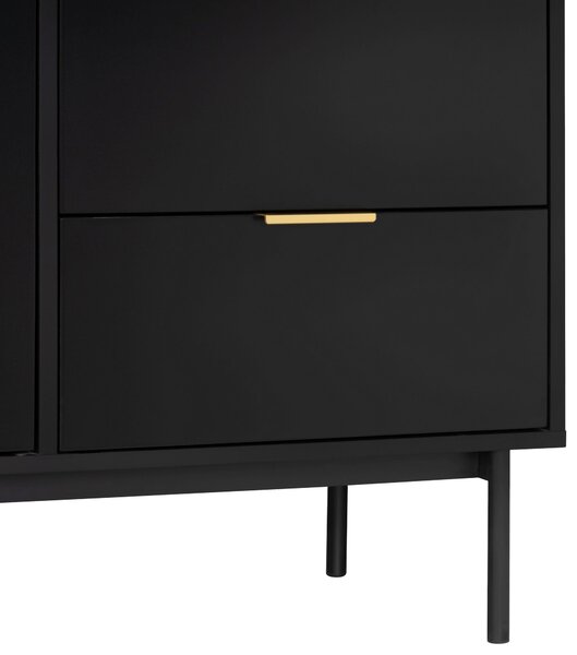 ŠIROKÁ KOMODA, černá, 140/80/40 cm Livetastic - Online Only komody, Online Only