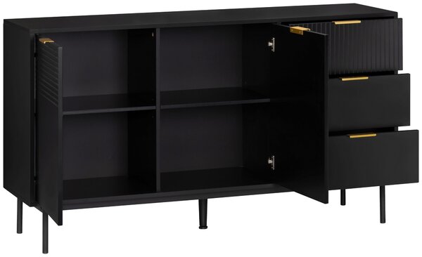 ŠIROKÁ KOMODA, černá, 140/80/40 cm Livetastic - Online Only komody, Online Only