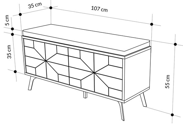ASIR Botník DUNEBENCH hnědá