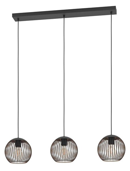 Eglo 901869 - Lustr na lanku ALMANZORA 3xE27/60W/230V černá