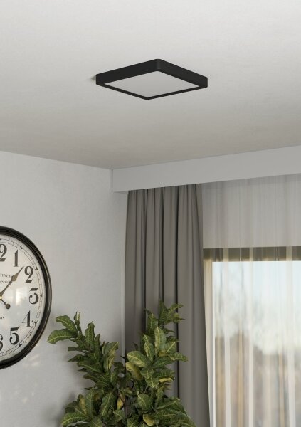 Eglo 901303-LED Str. svítidlo FUEVA LED/10,5W/230V 2700/4000/6500K 22x22cm černá