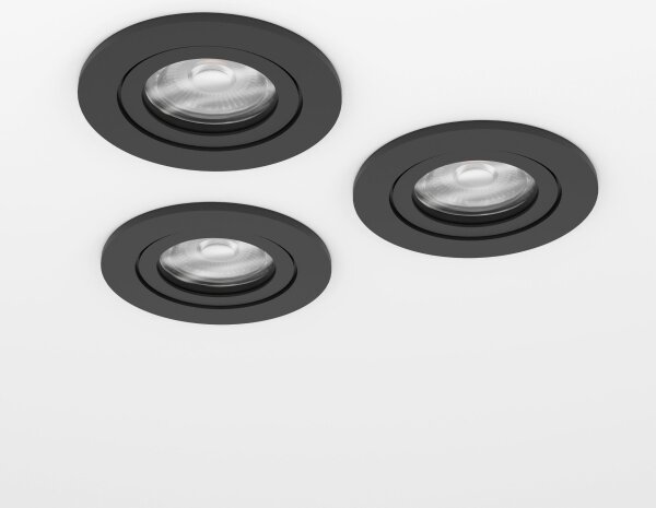 Eglo 902257 - SADA 3x LED Podh. bodové svítidlo BARRANCO 1xGU10/4,5W/230V černá