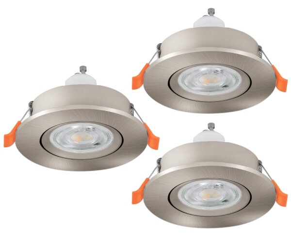 Eglo 902246 - SADA 3x LED Podh. bodové svítidlo BARRANCO 1xGU10/4,5W/230V chrom