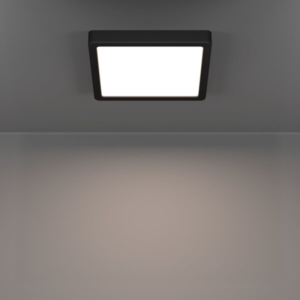 Eglo 901329 - LED Koup. stropní svítidlo FUEVA LED/10,5W/230V 22x22cm IP44 černá