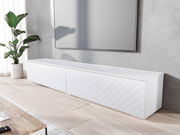 TV stolek/skříňka Dlone 180 MDF, Barva: czarny / czarna fala, Osvětlení: bez osvětlení 5903211316906