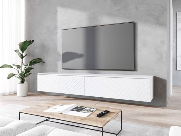 TV stolek/skříňka Dlone 180 MDF, Barva: czarny / czarna fala, Osvětlení: bez osvětlení 5903211316906