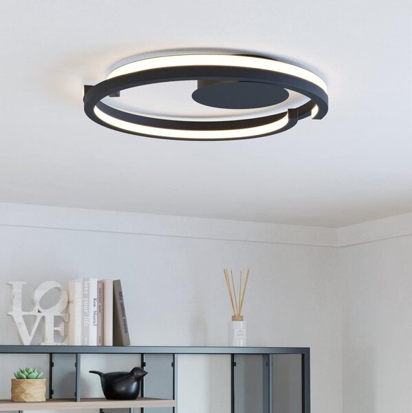 Eglo 901821-LED Stm. stropní svítidlo MEZZOMONTE 2xLED/20W/230V pr.48cm černá+DO