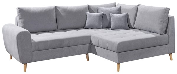 ROHOVÁ SEDAČKA, textil, kompozitní dřevo, světle šedá MID.YOU - Sedací soupravy, Online Only