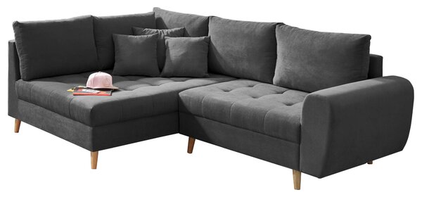 ROHOVÁ SEDAČKA, textil, kompozitní dřevo, antracitová MID.YOU - Sedací soupravy, Online Only