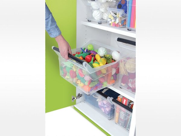 Prosperplast Úložný box, úzký s madlem, systémový NUK, 58x38x26, 30l