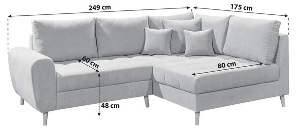 ROHOVÁ SEDAČKA, textil, kompozitní dřevo, pískové barvy MID.YOU - Sedací soupravy, Online Only
