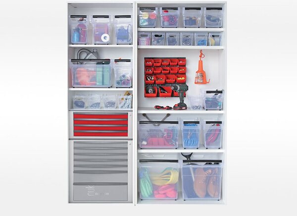 Prosperplast Úložný box, úzký s madlem, systémový NUK, 58x38x26, 30l