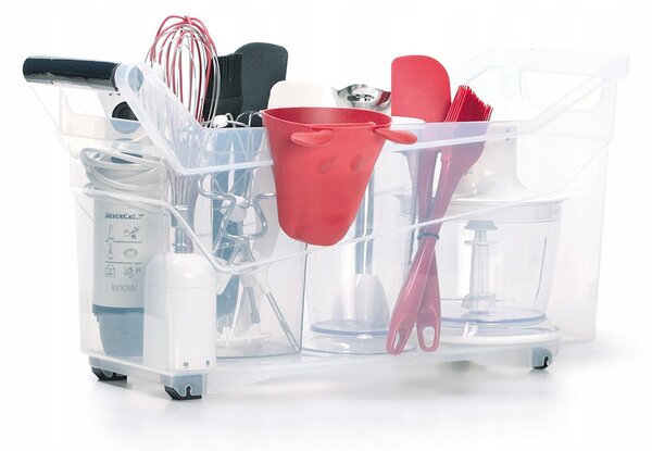 Prosperplast Úložný box, úzký s madlem, systémový NUK 38 x 18 x 18, 10l