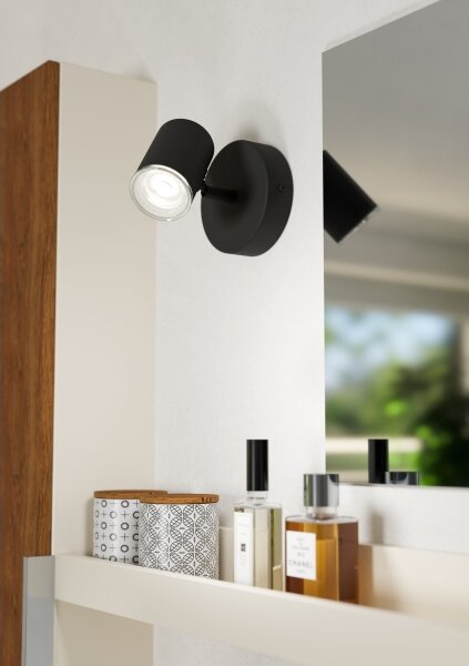Eglo 901964- Koupelnové nástěnné bod. svítidlo CONSUMA 1xGU10/5W/230V IP44 černá