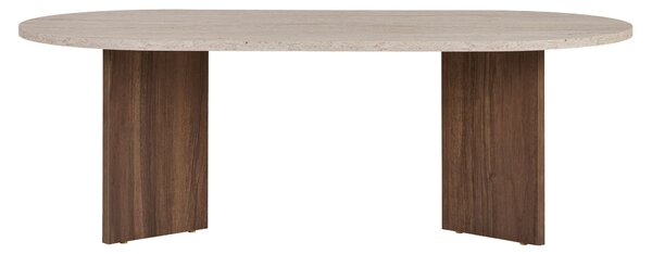 ASIR Konferenční stolek SABLE travertin, ořech