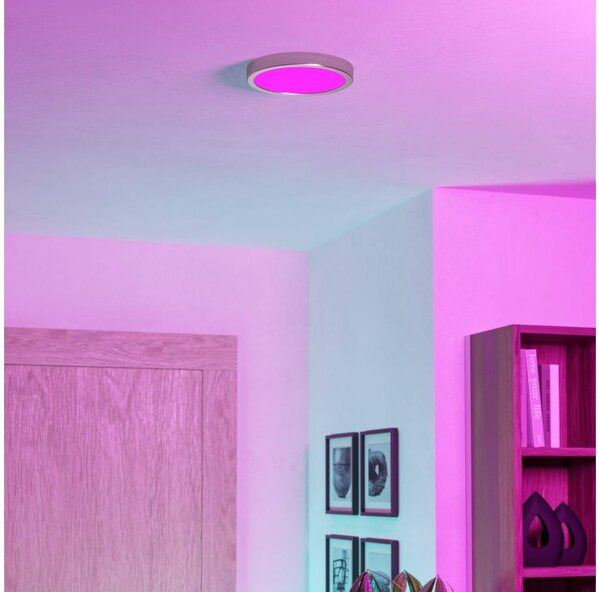 Eglo 901381 -LED RGBW Stm. kou. st. sv. FUEVA-Z LED/11,2W/230V 21,1cm IP44 chrom