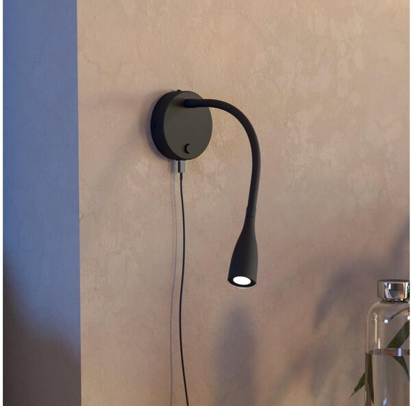Eglo 901781 - LED Flexibilní nástěnná lampa s USB OLIVANDINO LED/3,8W/230V černá