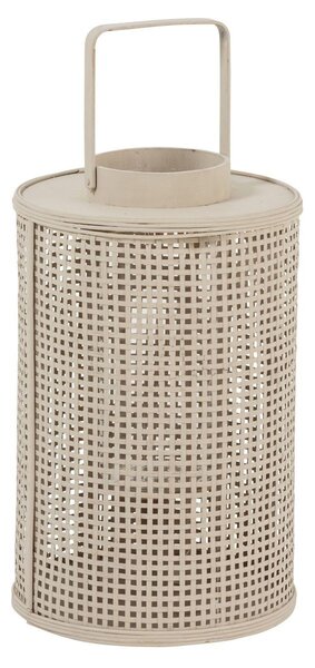 Přírodně - šedá proutěná lucerna Bamboo - Ø 28*44 cm - J-Line by Jolipa