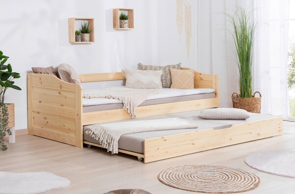 VÝSUVNÁ POSTEL, 90/200 cm barvy borovice MID.YOU - Jednolůžkové postele, Online Only