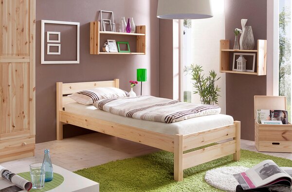 POSTEL, 100/200 cm barvy borovice MID.YOU - Jednolůžkové postele, Online Only