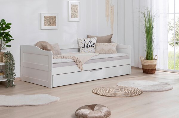 VÝSUVNÁ POSTEL, 90/200 cm bílá MID.YOU - Jednolůžkové postele, Online Only