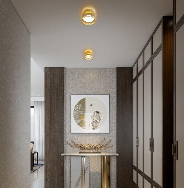 LED Stropní svítidlo LUXE LED/12W/230V pr. 14,8 cm mosaz