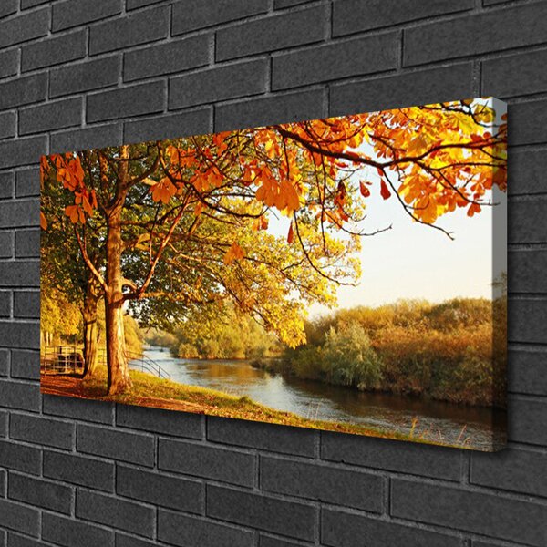 Obraz na plátně Strom Jezero Příroda 100x50 cm